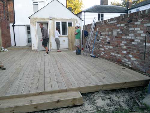 Decking, Fencing & Turfing after Willow Landscapes completed work