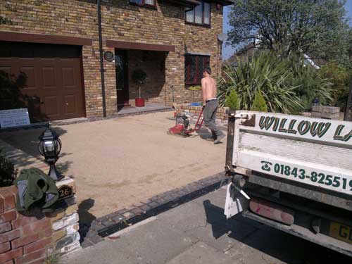 Patios, Driveways & Brickwork before Willow Landscapes started work