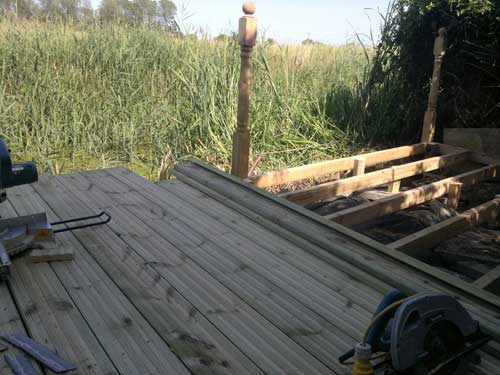 Decking, Fencing & Turfing during Willow Landscapes work