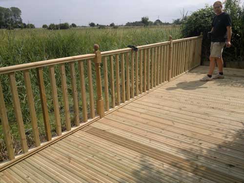 Decking, Fencing & Turfing after Willow Landscapes completed work