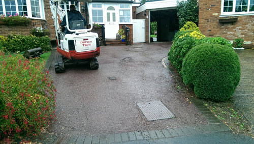 Decking, Fencing & Turfing before Willow Landscapes work