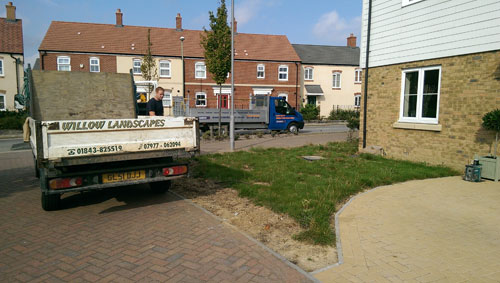 Decking, Fencing & Turfing before Willow Landscapes work
