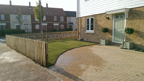 Decking, Fencing & Turfing before Willow Landscapes work