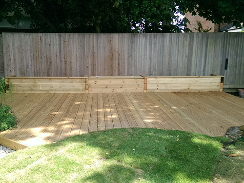 Decking, Fencing & Turfing during Willow Landscapes work