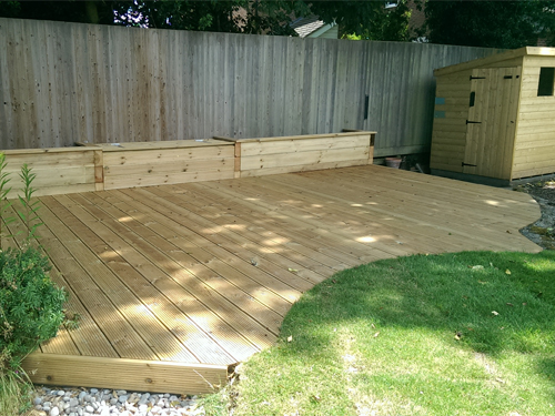 Decking, Fencing & Turfing during Willow Landscapes work